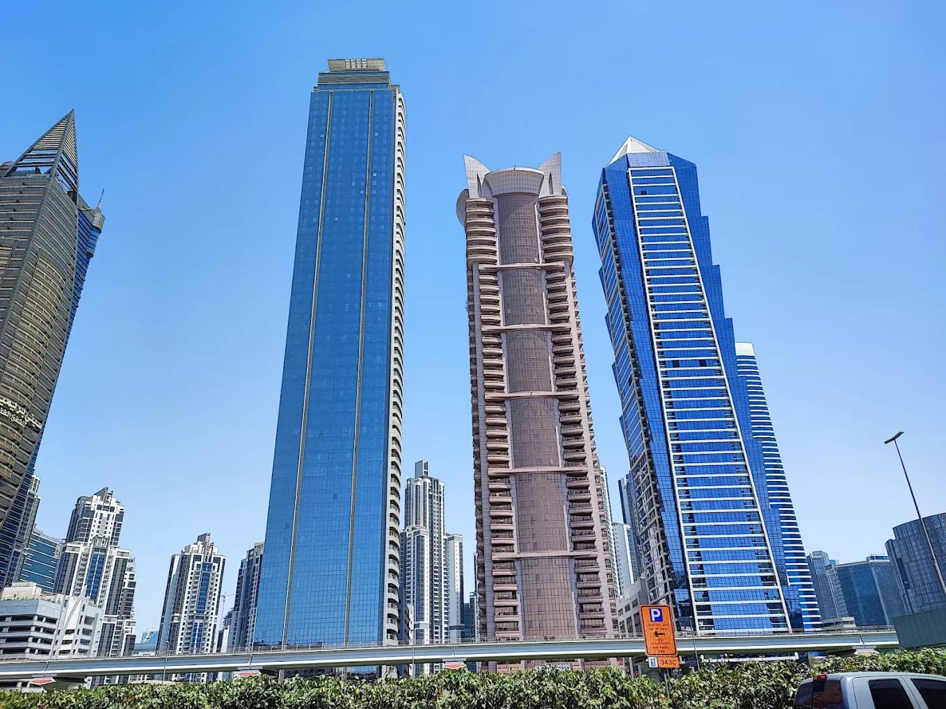 Covered parking in podium level