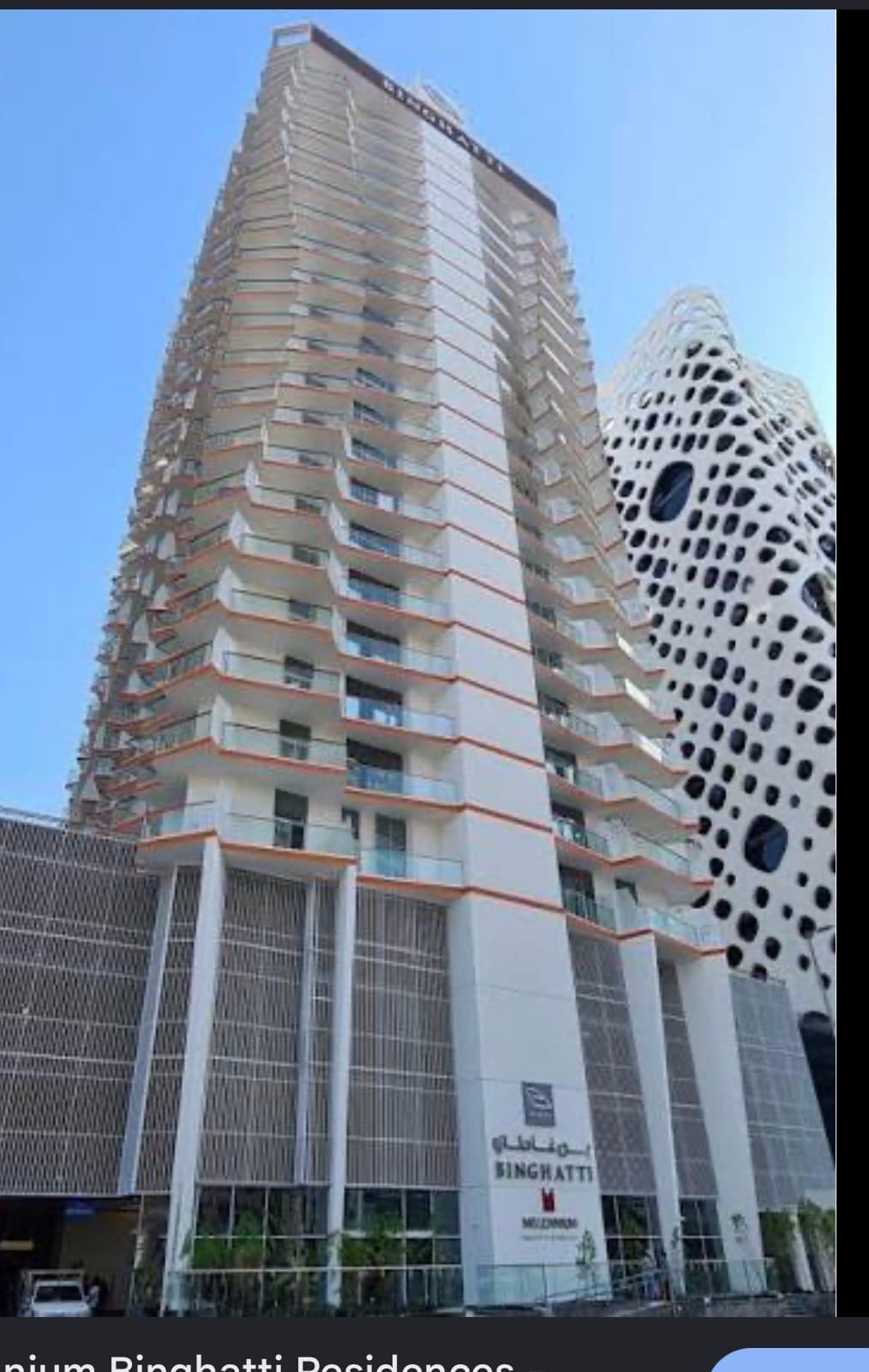 Cover parking at Binghatti Millennium Business Bay