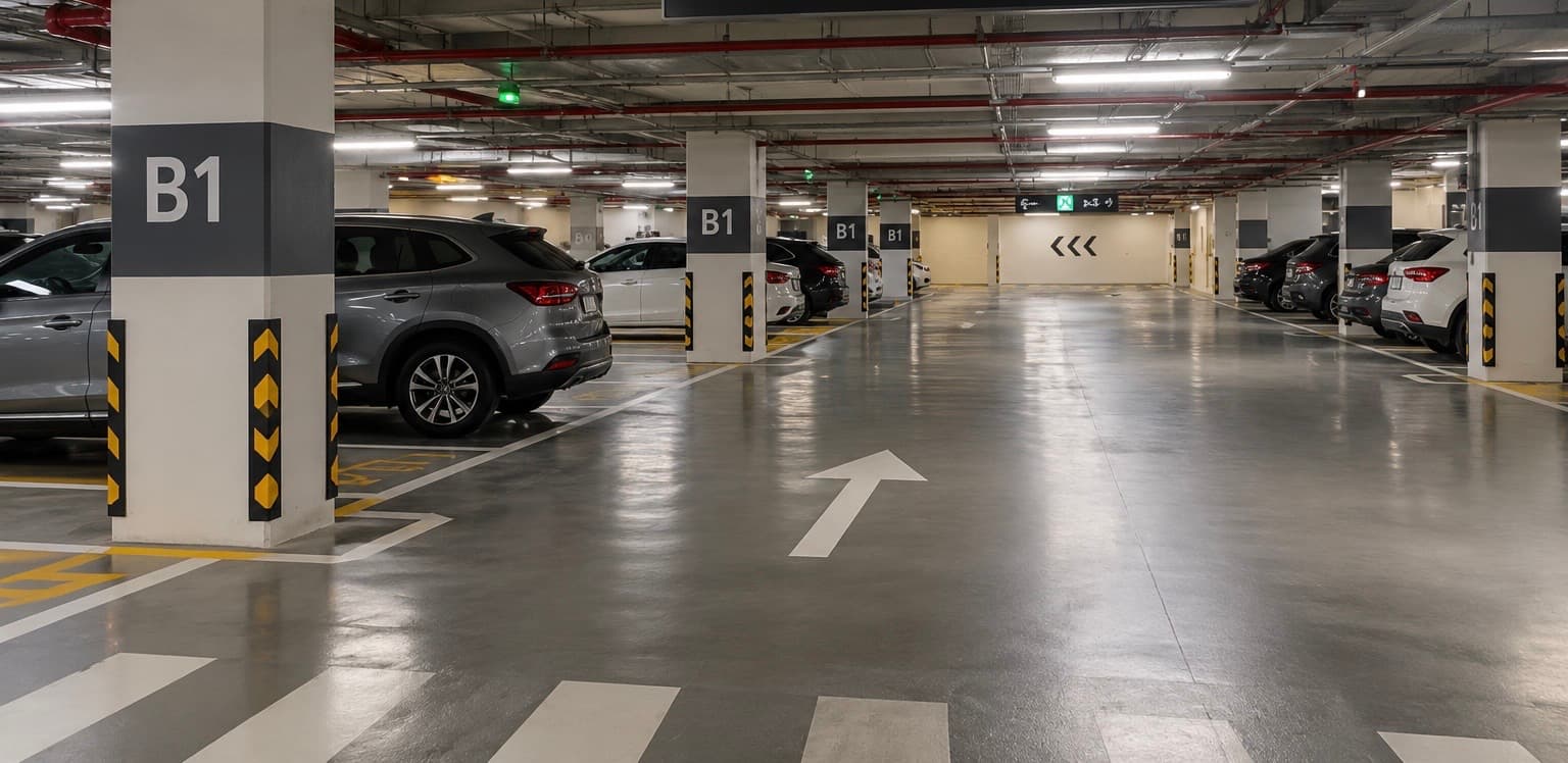 Spacious covered parking slot